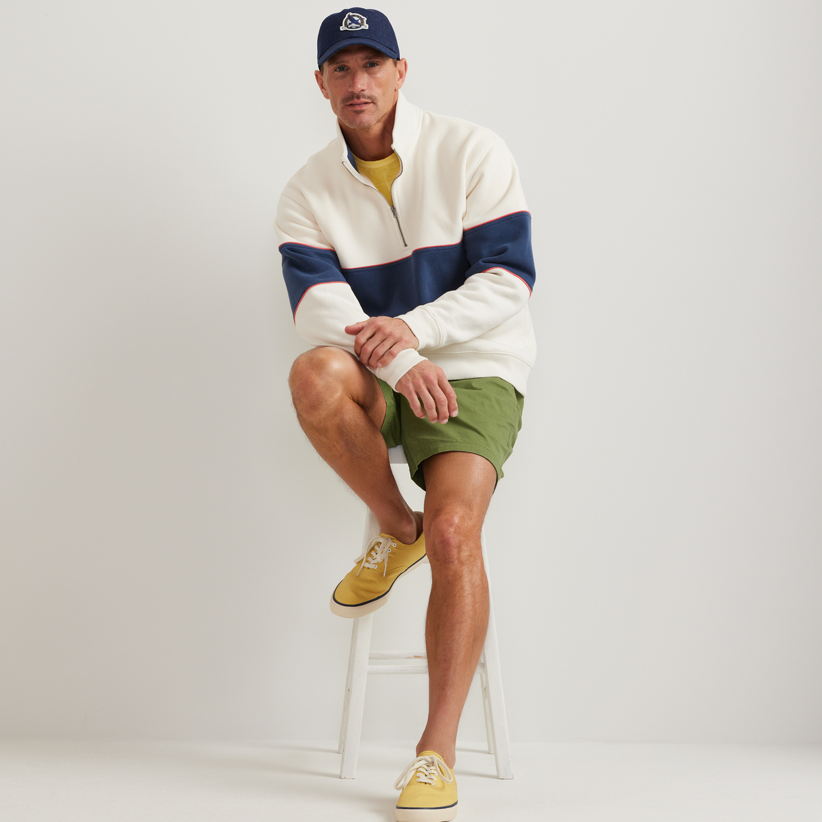 Men's Vintage Soft 1/4-Zip - Stripe