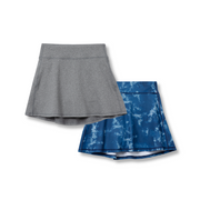 Girls Trail Active Skort - Print 2-Pack - GREY HEATHER