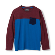 Boys Territory Long-Sleeve Pocket T-Shirt - MAROON