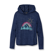 Girls Graphic Ultrasoft Hoodie - MOROCCAN BLUE