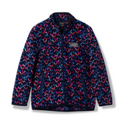 Girls Quest Fleece Full Zip Jacket - Print - NAVY BLUE
