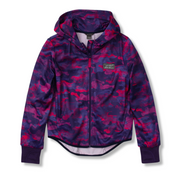 Girls Trail Active Hoodie - Print - MAGENTA