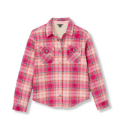 Girls Faux Shearling Shirt Jacket - SOFT PINK