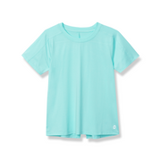 Girls Trail Tie-Back T-Shirt - ARUBA BLUE