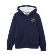 Girls Camp Fleece Faux Shearling-Lined Hoodie - PEACOAT