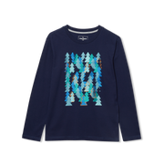 Boys Graphic Long Sleeve Tee - NAVY BLUE
