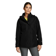 Women's Rainfoil® Waterproof Packable Hooded Rain Jacket - Black
