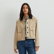 Women's Lark Cropped Barn Jacket - Tan