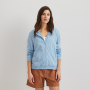 Women's Waverly Cotton Slub Full-Zip Sweatshirt - Slate Blue