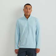 Men's Mountain Trek 1/2-Zip Mock - Lt Blue