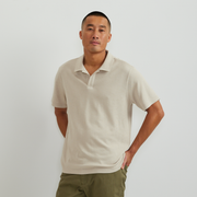 Men's Short Sleeve Journey Modal Polo Shirt - Pumice