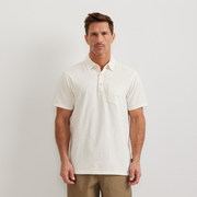 Men's Sunwashed Cotton Pocket Polo - Ivory