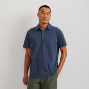 Men's Sunwashed Cotton Pocket Polo - Dusk