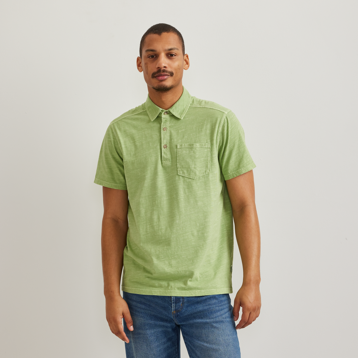 Men's Sunwashed Cotton Pocket Polo