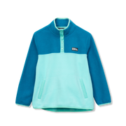 Girls Quest Fleece Snap Neck Pullover - TILE BLUE
