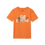 Boys Short Sleeve Graphic T-Shirt - PERSIMMON ORANGE