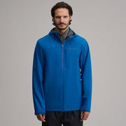 Men's Cloud Cap Waterproof Stretch Hooded Rain Jacket - Blue