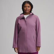 Women's Cloud Cap Waterproof Stretch Hooded Rain Parka - Deep Wisteria