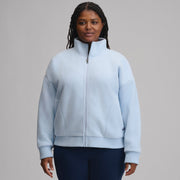 Women's Authentic Outdoor Full-Zip Fleece Mock Pullover - Ice