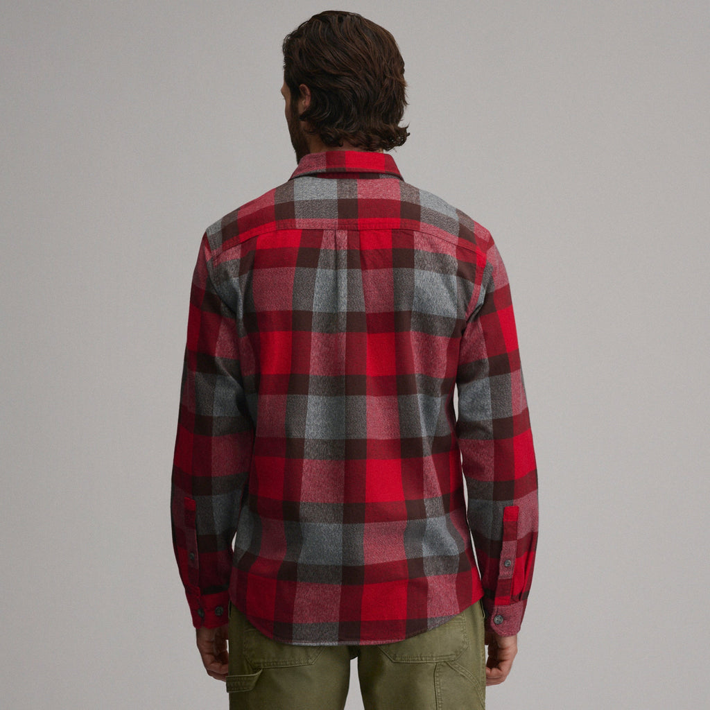 Men's Long-Sleeve Eddie's Cabin Shirt - Jaspe Flannel