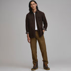 Men's Long-Sleeve Fine Wale Corduroy Shirt - Solid