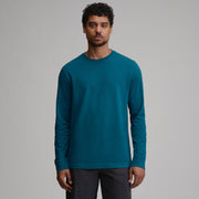 Men's Legend Wash 100% Cotton Long-Sleeve Classic T-Shirt - Meridian Blue