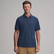 Men's Signature Piqué Short-Sleeve Polo - Navy/Heather