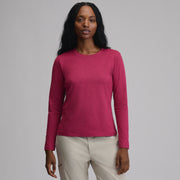 Women's Train Ascent Long-Sleeve Crew - Hibiscus
