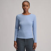 Women's Softline Rib Long-Sleeve Crew - Cascade