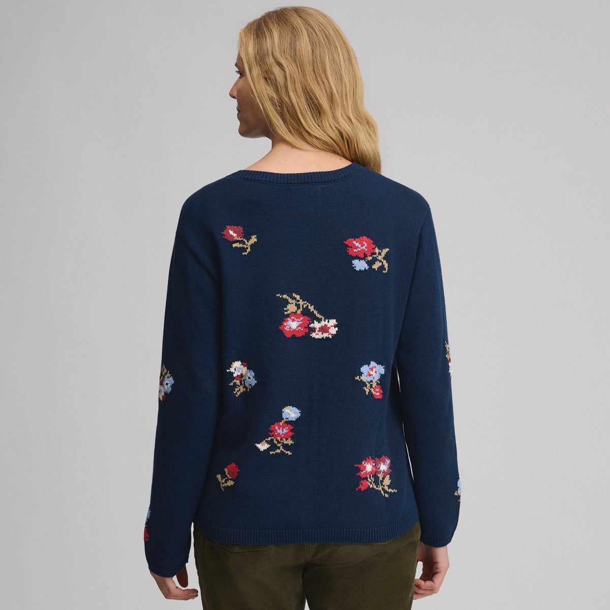 Women's Floral Crewneck Sweater