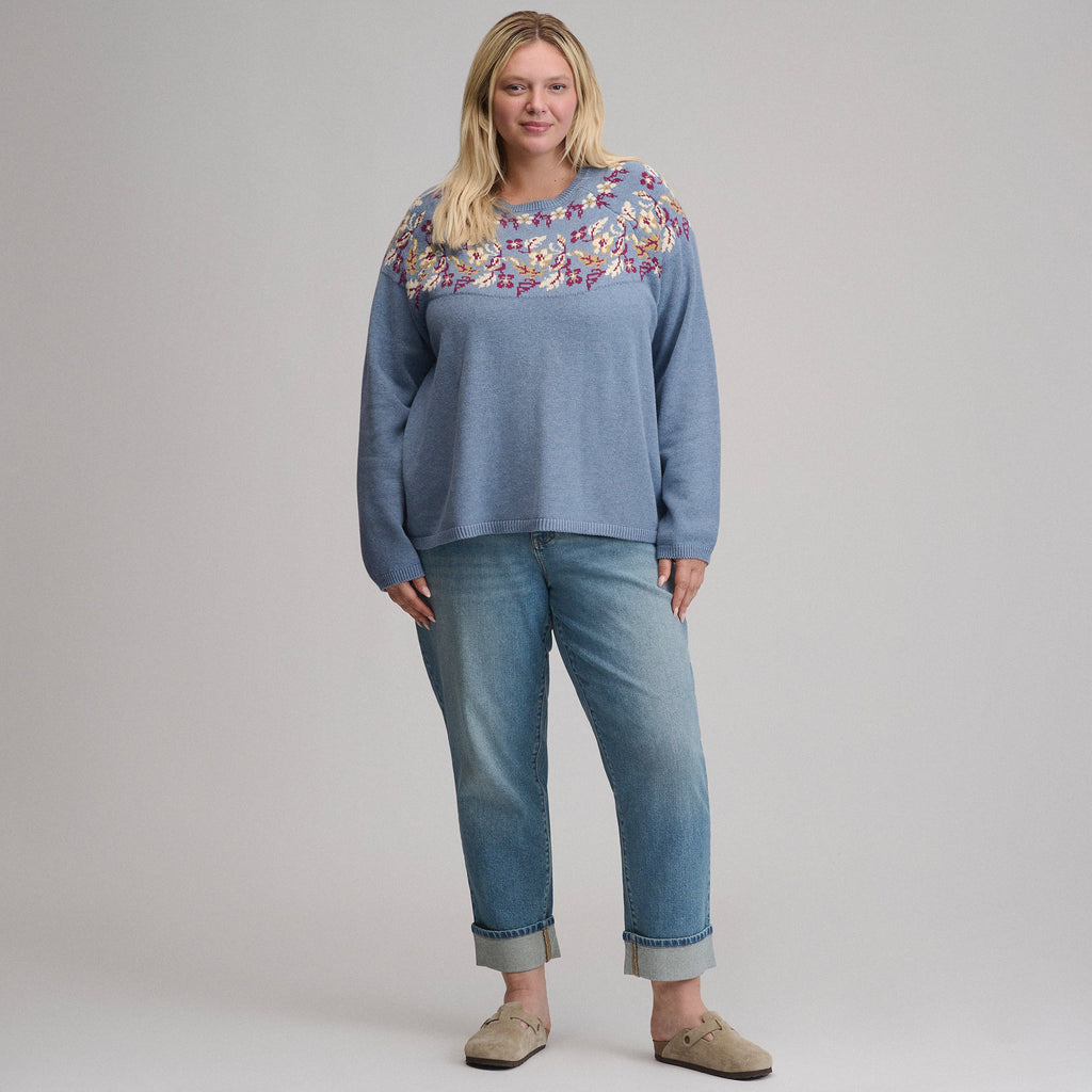 Women's Placed Intarsia Sweater