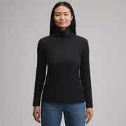 Women's Long-Sleeve Everyday Turtleneck - Black