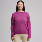 Women's Cotton Slub Crew Sweater - Dusty Rose