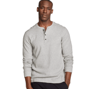Men's Eddie's Favorite Ultrasoft Thermal Henley - Lt Htr Gray
