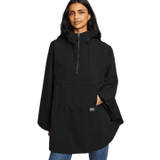 Cloud Cap Waterproof Stretch Packable Hooded Poncho - Black