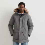 Men's Superior Down Waterproof Hooded Parka - Htr Gray