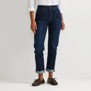 Women's Boyfriend Mid-Rise Slim Fit Jeans - Denim Blue