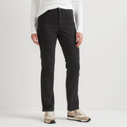 Women's Venture Stretch Fleece-Lined Slim Straight Leg Jeans - Black