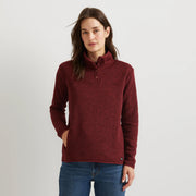 Women's Radiator Fleece 2.0 Snap Mock Pullover - Black Cherry