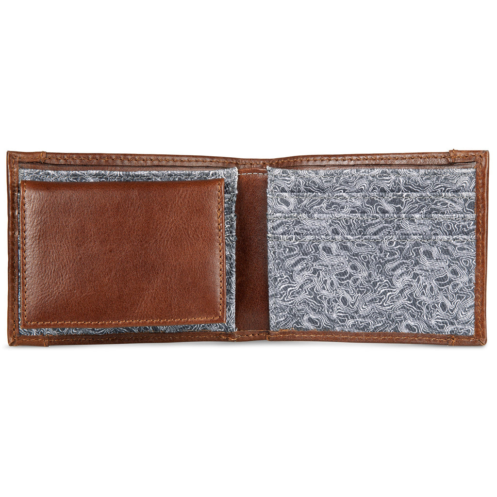 Pioneer Leather And Printed Cotton Canvas Passcase Wallet