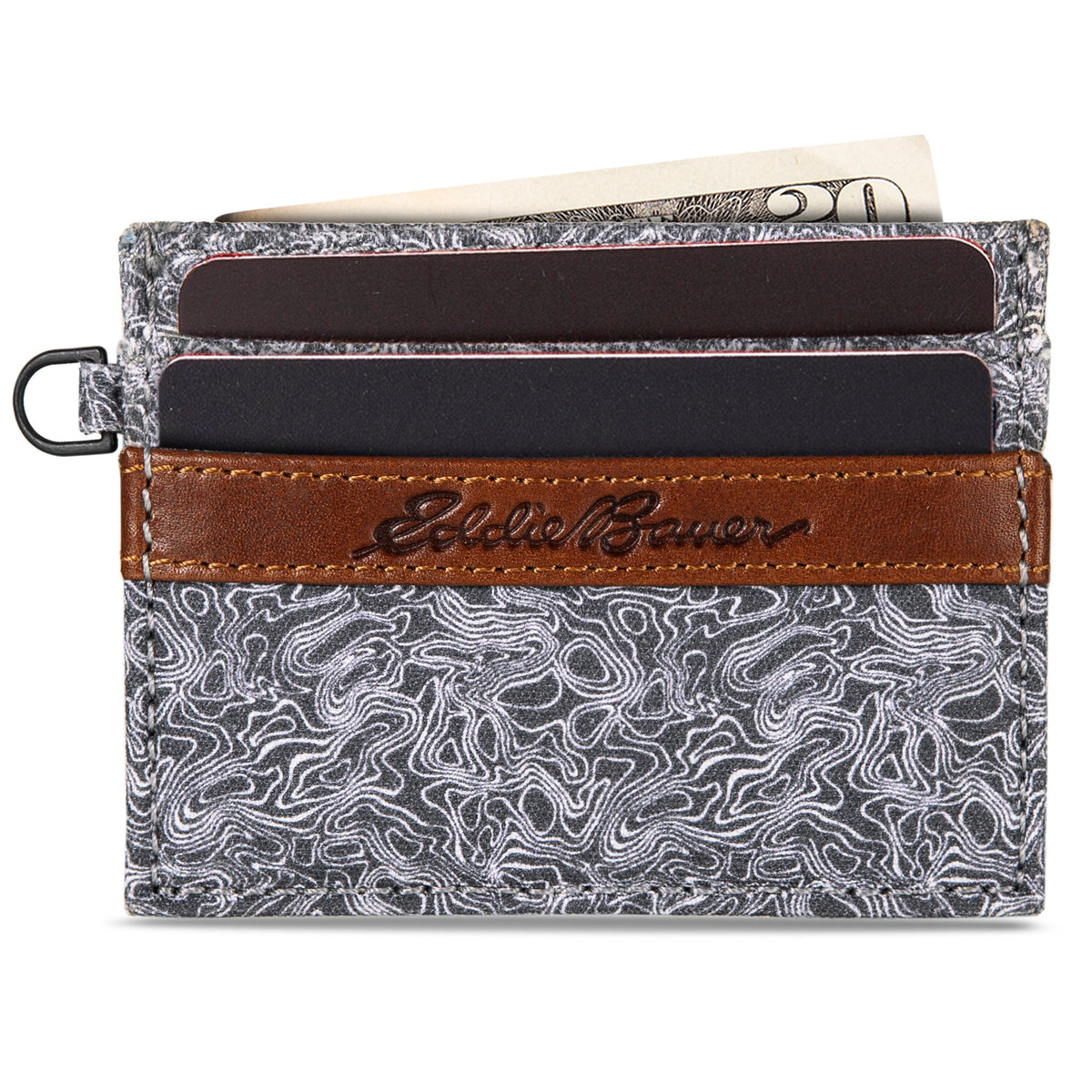 Pioneer Leather And Printed Cotton Canvas Card Case