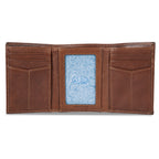 EB Signature Logo Leather Trifold Wallet