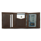 Extra Capacity Rugged Leather Trifold With Flip Id