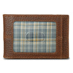 Rugged Leather Money Clip Bifold Wallet