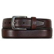 Men's Classic Feather Edge Leather Belt - Brown