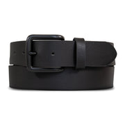 Men's Matte Leather Jean Belt - Black