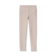 Girls Ribbed Leggings - TAUPE