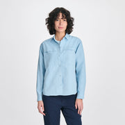 Women's Long-Sleeve Rainier Ripstop Shirt - Slate Blue