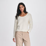 Women's Roll Neck Sweater - Cream